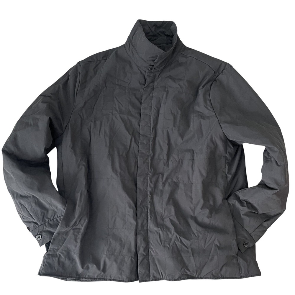 COS Black Light Duck Down Padded Button Front Minimalist Jacket | Mens Size XL‎